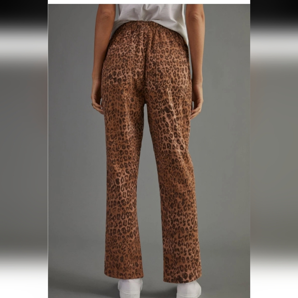 Anthropologie Pilcro The Cottage Corduroy Leopard Print Women's Pants Joggers M - Picture 4 of 10